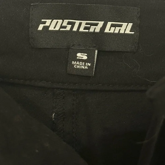 POSTER GIRL -Women's Rave Wear- Midnight Black Cargo Pants - Picture 4 of 7